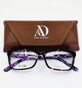 54-15-140 Romeo Gigli Rg77013 New A Brown Pink Square Full Rim Eyeglasses B 36