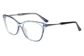 54-15-145 Runway Couture Rce-294 Womens Eyeglasses Blue/crystal With Soft Case