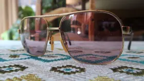 Safilo 3058 Vintage Elasta Gold Mens Aviator Eyeglass Frames Made In Italy