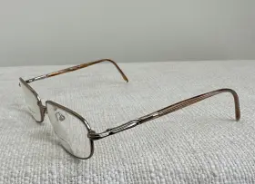 50-16-140 Safilo 4789-67w Elasta 4789 Mens Eyeglass Frames Gold Tone Metal Made In Italy