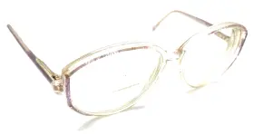 5690-nr6 Safilo Elasta 5690 Nr6 Vintage Clear Purple Round Eyeglasses Frames 135 Italy