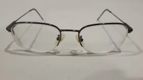 53-19-145 Safilo 7033-2hh Elasta Eyeglasses Frame 7033 2hh Pewter Gray Half Rim Square
