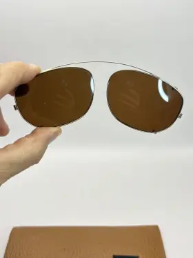 7045 Safilo Vintage Elasta Eyeglasses Sunglasses Clip On Gold Rimmed Curved