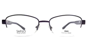 51-147-130 Safilo Sa6038 Eyeglasses Frames Ph0 Shiny Purple Cat Eye Half Rim