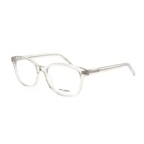 M113o Saint Laurent Sl 004 Transparent Beige Plastic Rectangle Eyeglasses 54mm