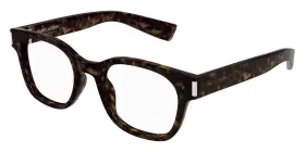 Sl-722 Saint Laurent New Havana Square Sl 722 003 Eyeglasses Women