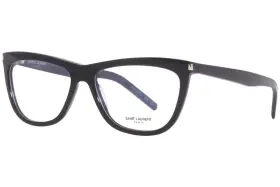 Sl517 Saint Laurent 001 Eyeglasses Womens Black Full Rim Square Shape 57mm