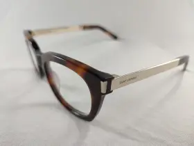 53-20-145 Saint Laurent Sl583-002 Sl 583 002 Havana Silver Eyeglasses Frames Italy