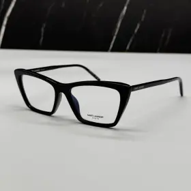 Sl737 Saint Laurent New Mica Thin Opt 001 Black Women Eyeglasses