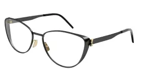 Saint Laurent Slm92 New 003 57mm Black Gold Eyeglasses Frames Italy