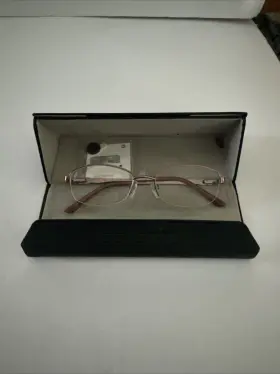 Saki Mod-318 Eyeglass Rose Gold 51-17-135 Handmade Half Rim Frames Only Japan