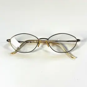 50-16-130 Saks Fifth Avenue S5a128 Ou83 Eyeglasses Frame Only Womens Gold Round