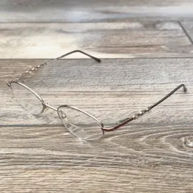 S5a149 Saks Fifth Avenue Womens Eyeglasses Frames Metal Half Rim 48 19 130