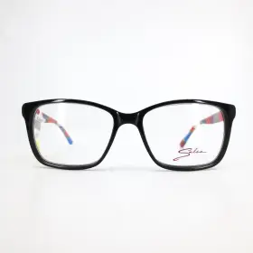 Sa5005 Salsa Bk Eyeglasses Frames Black Red Blue Square Full Rim 52 15 135