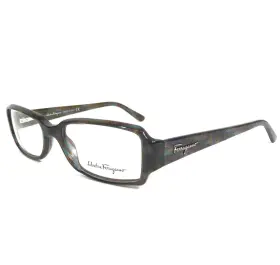 51-16-135 Salvatore Ferragamo 2634-567 Eyeglasses Frames 2634 567 Brown Blue Rectangular