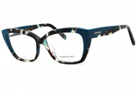 Sf2938n Salvatore Ferragamo 2938n 414 Eyeglasses Blue Tortoise Frame 53mm