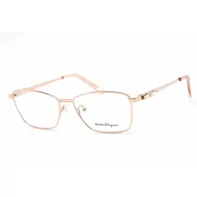 55-15-140 Salvatore Ferragamo Sf2198 688 Metal Rosegold Square Cateye Eyeglass