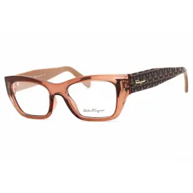 Sf2922 Salvatore Ferragamo Womens Eyeglasses Transparent Brown Frame 232