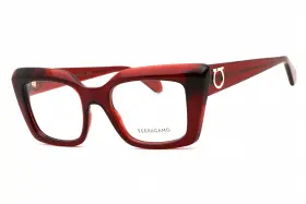 Sf3008224 Salvatore Ferragamo Sf3008 224 Eyeglasses Transparent Rust Frame 50mm