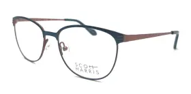 Sh-610 Scott Harris New C1 Teal/carrot Authentic Eyeglasses 49 - 16 132