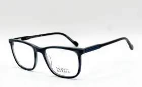Scott Harris Sh-804 New C3 Blue Black Authentic Eyeglasses 51-18