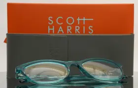 51-18-135 Scott Harris Sh-974 C2 Blue Womens Cat Eye Full Rim Eyeglasses B 39