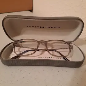 Sh324 Scott Harris Eyeglasses Europa Gray Square With Case Frames Only L-23