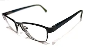 Sh400 Scott Harris Europa Small Black Metal Blue Square Eyeglasses 49-14 132