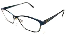 Sh482 Scott Harris Europa Blue Metal Square Eyeglasses 53-16 132