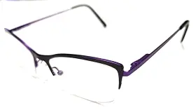 Sh556 Scott Harris Europa C2 Small Black Metal Purple Oval Eyeglasses 52-17 135