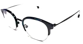 Sh666 Scott Harris Europa C1 Blue Purple Round Half Rim Eyeglasses 47-21 140