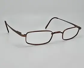 Vin-03 Scott Harris 02 Brown Bronze Saddle Bridge Unisex Eyeglasses Frame 46mm