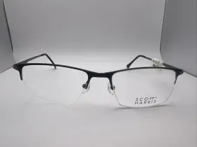 Sh-578 Scott Harris Ww786 55-18 140 Black Eyeglass Frames Half Rim