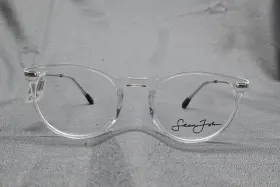 5130e Sean John New Sjo 971 Clear Crystal And Silver Eyeglasses 52/22/150