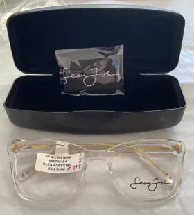 55-21-140 Sean John 800414540471 6018 Clear Crystal Eyeglass Frames