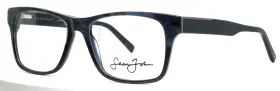 58-18-150 Sean John Sjo5104 414 Navy Unisex Rectangle Full Rim Eyeglasses B 44