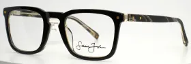 54-24-150 Sean John Sjo5125 001 Black Mens Rectangle Full Rim Eyeglasses B 43
