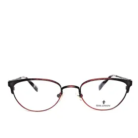 8818 Seraphin Womens Titanium Antique Burgundy Cat Eyeglasses Frames 50-20-140 Japan