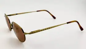 6431 Serengeti Trek Sunglasses Antique Gold Oval Metal Italy 50mm With Brown Lens