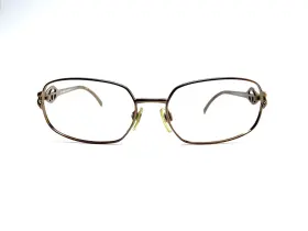 1121s Sergio Tacchini T906/13 Vtg Gold Brown Rectangular Glasses Italy St 56 17 130