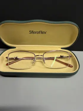 54-17-135 Sferoflex 2555-b Rose Gold Copper Eyeglasses Frames Spring Hinge Case
