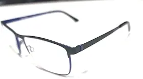 181m Shaquille O Neal Black Blue Metal Rectangle Eyeglasses 58-18 145