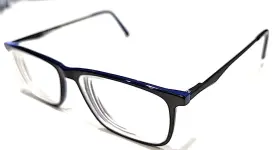 185z Shaquille Oneal Oftneal Black Blue Rectangle Eyeglasses 58-17 150