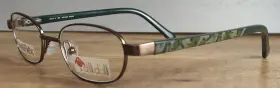 44-17-125 Shot Dilli Dalli Kids Glasses Hot Brown Camouflage Eyeglass Frames