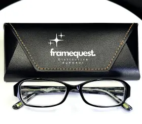 So119 Sigrid Olsen Galaxy Womens Black Rectangle Full Rim Eyeglasses Frames Only