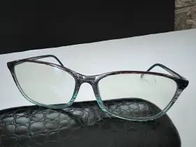 53-14-130 Silhouette 1603 Spx Eyeglasses Frame 6610 Green Stripe Case Austria