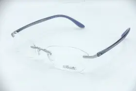 Silhouette 6050 Frames 6610 Blue Rimless Frame Austria 52 17 140 Store Display