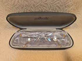 6050 Silhouette 6551 Womens Rimless Frames /00 40 10 Silver Gold W Case
