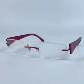 6650406054 Silhouette 6650 40 6054 Women Eyeglasses Red And Pink Plastic Rimless 53-17-135 Mm