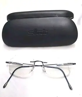 7534 Silhouette 48 5000 Small Purple Rimless Wire Eyeglasses 15-40 Austria Case